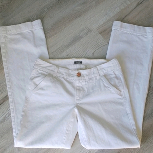 J. Crew Denim - J. Crew Bootcut Size 6 White Denim Jeans Cotton